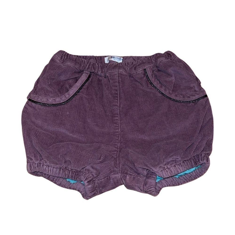 Baby Boden Purple Corduroy Bubble Shorts
